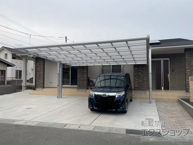 山口県山口市ののカーポート 4G フォーグワイド 積雪〜20cm対応 施工例