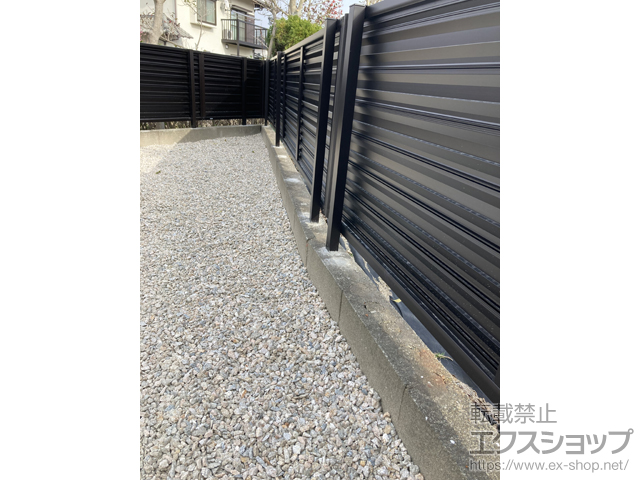 福岡県大野城市ののフェンス・柵 ミエーネフェンス 目隠しルーバータイプ 自由柱タイプ 施工例