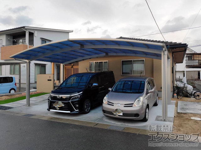 広島県府中市ののカーポート レイナトリプルポートグラン　積雪〜20cm対応 施工例
