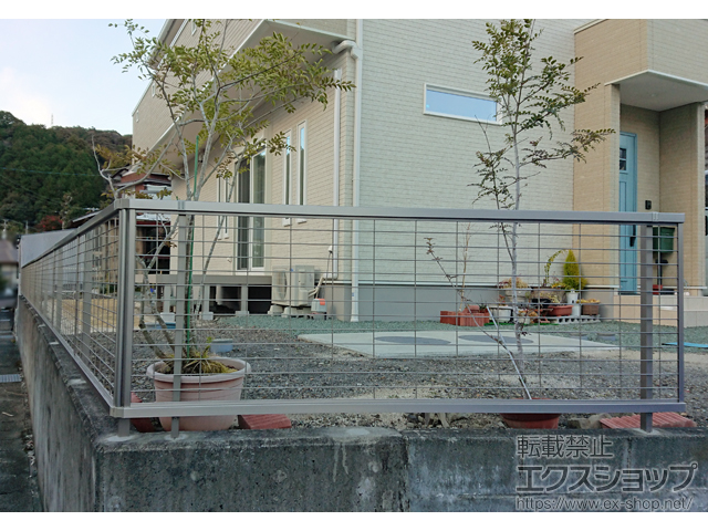 高知県四万十市ののフェンス・柵 アルメッシュフェンス2型 フリーポールタイプ 施工例