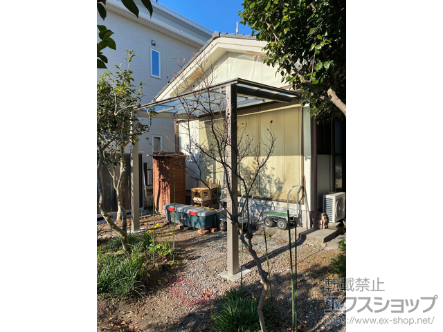 鹿児島県鹿児島市ののテラス屋根 フーゴF 独立テラスタイプ 単体 積雪〜20cm対応 施工例