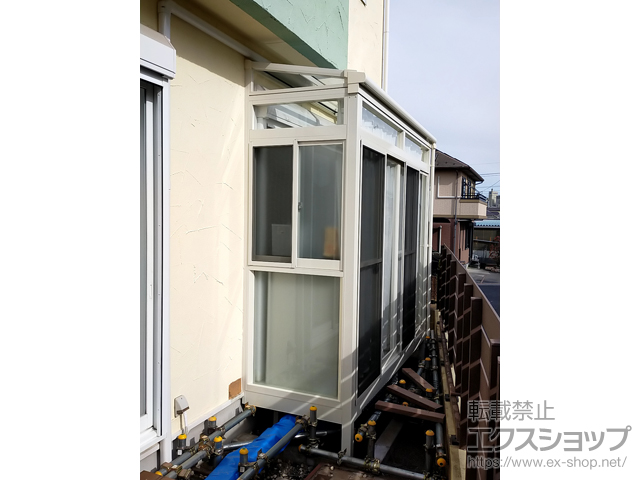 埼玉県さいたま市ののテラス囲い・サンルーム サニージュ F型 床納まり ランマ付 積雪〜20cm対応 施工例