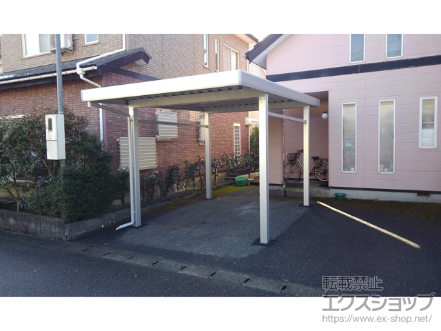 新潟県新潟市ののカーポート ジーポートneo 積雪100cmAタイプ 角柱4本柱 施工例