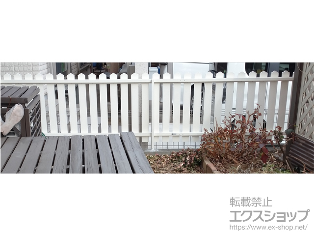 埼玉県行田市ののフェンス・柵 レスティンフェンス7型 自由柱施工 施工例