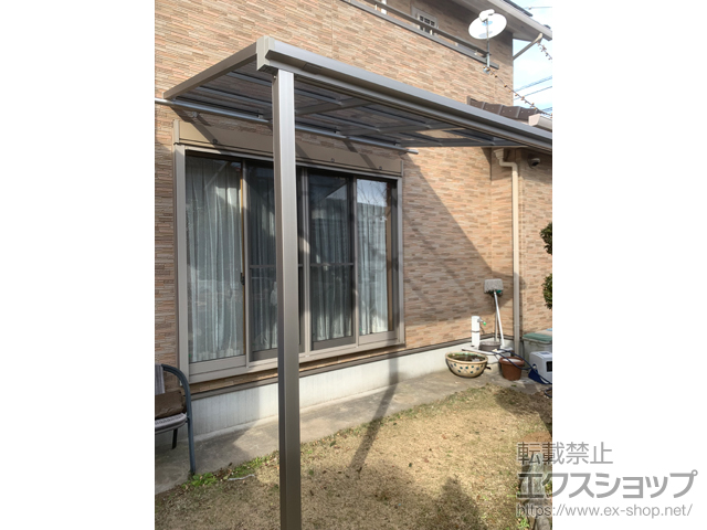 千葉県流山市ののテラス屋根 ソラリア F型 テラスタイプ 単体 積雪〜20cm対応 施工例
