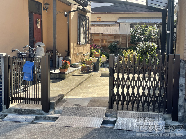 奈良県大和郡山市ののカーゲート トリップゲートII N型 ノンキャスター 片開き 27S 施工例