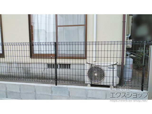 熊本県熊本市ののフェンス・柵 ハイグリッドフェンスUF8型 フリーポールタイプ 施工例