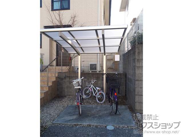 三重県四日市市ののサイクルポート・駐輪場 プレシオスポート ミニ 積雪〜20cm対応 施工例