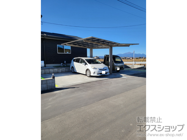 宮崎県都城市ののカーポート フーゴF (フラットスタイル) Y合掌 積雪〜20cm対応 施工例