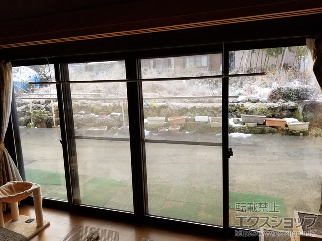 岐阜県恵那市のの二重窓（内窓） インプラス 引違い窓 4枚建 施工例