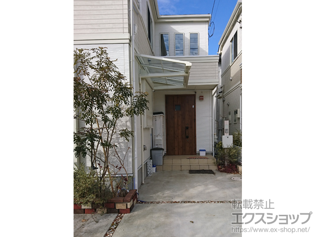 千葉県松戸市ののバルコニー・ベランダ屋根 スピーネ F型 ルーフタイプ 単体 積雪〜20cm対応 施工例