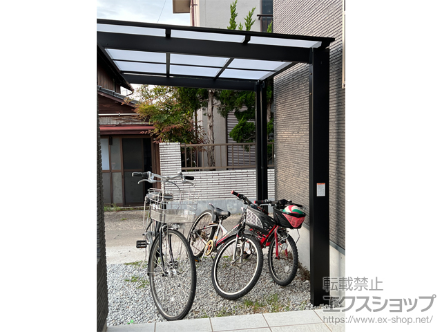 香川県東かがわ市ののサイクルポート・駐輪場 ネスカFミニ (フラットスタイル) 積雪〜20cm対応 施工例