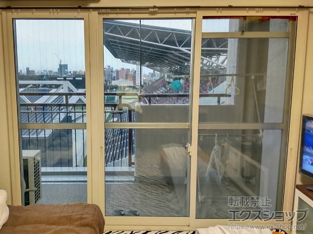 大阪府大阪市のの二重窓（内窓） インプラス 引違い窓 変則2枚建+FIX窓 *連窓仕様 施工例