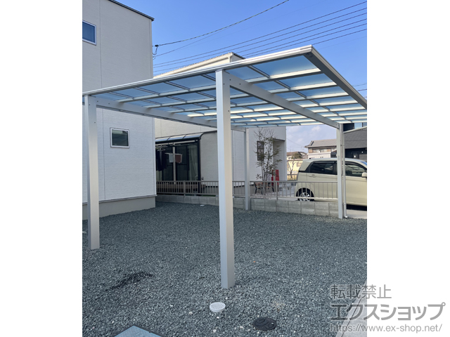 広島県福山市ののカーポート エフルージュ ツイン FIRST 積雪〜20cm対応 施工例