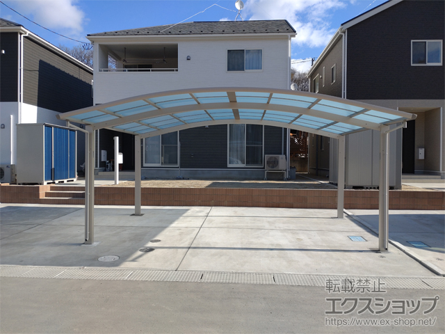 宮城県柴田郡柴田町ののカーポート レイナツインポートグラン　積雪〜20cm対応 施工例