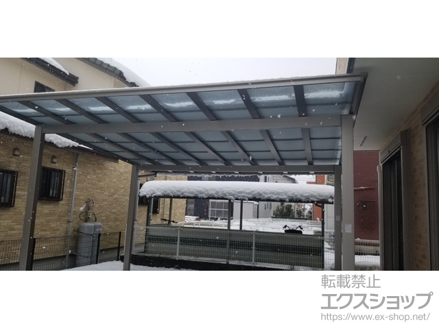 岐阜県大垣市ののカーポート ソリッドポート ワイド 積雪〜20cm対応 施工例