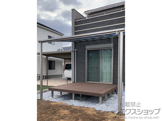 福岡県宮若市ののウッドデッキ リウッドデッキ 200 施工例