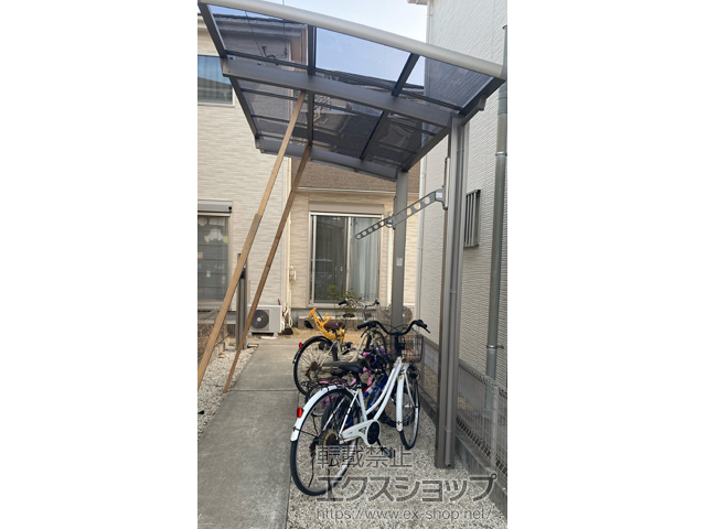愛知県一宮市ののサイクルポート・駐輪場 フーゴRミニ (ラウンドスタイル) 積雪〜20cm対応 施工例