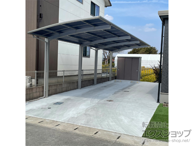 熊本県熊本市ののカーポート プレシオスポート 縦連棟 積雪〜20cm対応 施工例