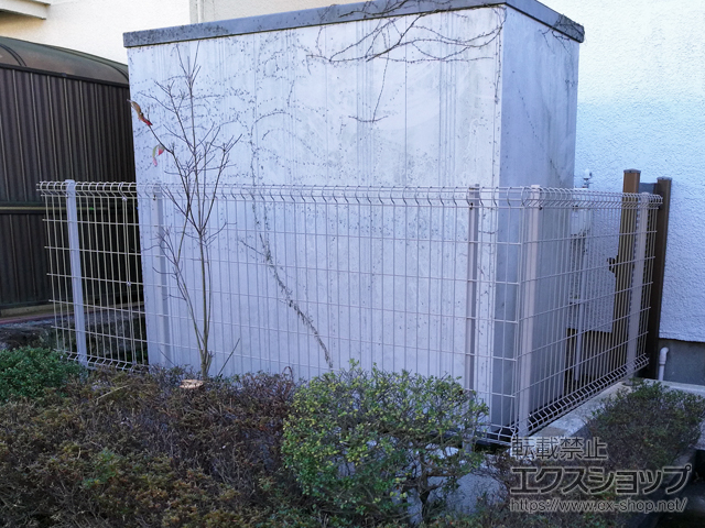 神奈川県川崎市ののフェンス・柵 メッシュフェンス BB・自在柱 施工例