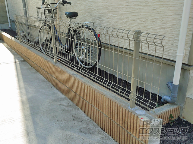 千葉県松戸市ののフェンス・柵 イーネットフェンス 3F型 自由柱施工 施工例