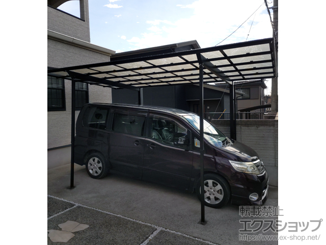 熊本県上益城郡益城町ののカーポート ネスカF (フラットスタイル) 積雪〜20cm対応 施工例