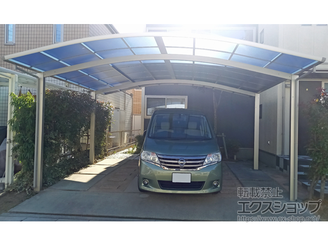 愛知県春日井市ののカーポート プレシオスポート ワイド 積雪〜20cm対応 施工例