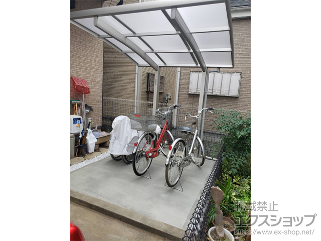埼玉県草加市ののサイクルポート・駐輪場 プレシオスポート ミニ 積雪〜20cm対応 施工例