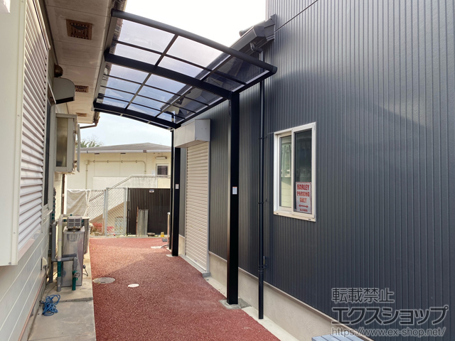 熊本県荒尾市ののサイクルポート・駐輪場 ネスカRミニ (ラウンドスタイル) 積雪〜20cm対応 施工例