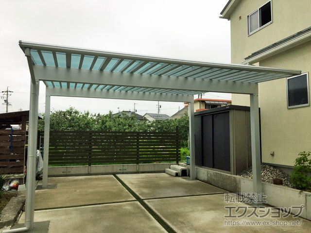 長野県須坂市ののカーポート エフルージュ ツイン50 積雪〜50cm対応 施工例