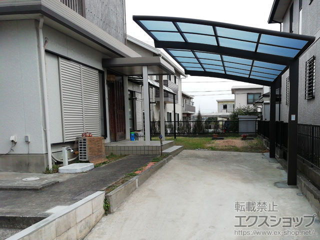 三重県名張市ののカーポート ネスカR (ラウンドスタイル) 積雪〜20cm対応 施工例