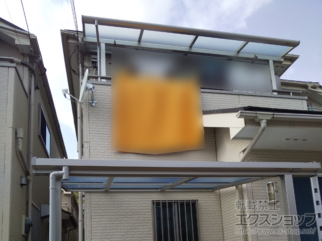 埼玉県新座市ののバルコニー・ベランダ屋根 ソラリア F型 屋根タイプ 単体 積雪〜20cm対応 施工例