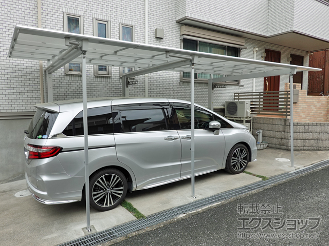 埼玉県狭山市ののカーポート ニューマイリッシュ 延長 逆勾配 前下がり 積雪〜20cm対応 施工例