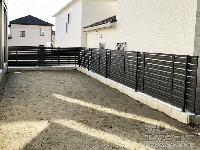 千葉県千葉市ののフェンス・柵 モクハイフェンス フリーポールタイプ 施工例