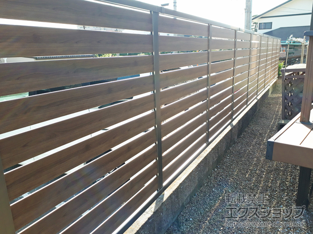 福岡県大野城市ののフェンス・柵 モクハイフェンス フリーポールタイプ 施工例