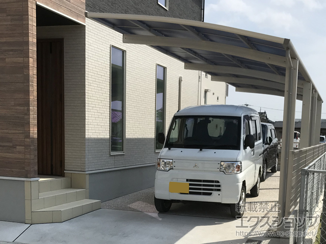 長崎県大村市ののカーポート プレシオスポート 縦連棟 積雪〜20cm対応 施工例