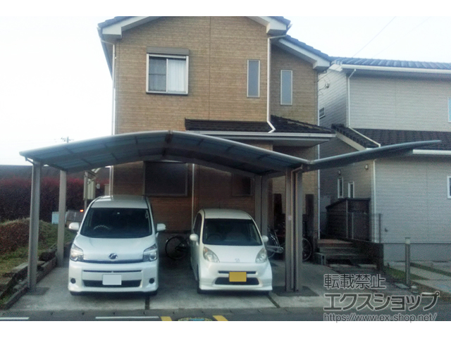 千葉県我孫子市ののカーポート ネスカR (ラウンドスタイル) M合掌 積雪〜20cm対応 施工例