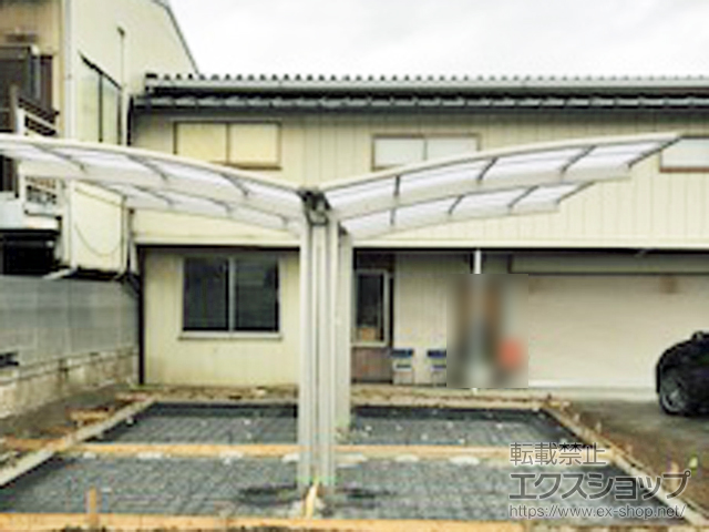 栃木県佐野市ののカーポート プレシオスポート Y合掌 積雪〜20cm対応 施工例