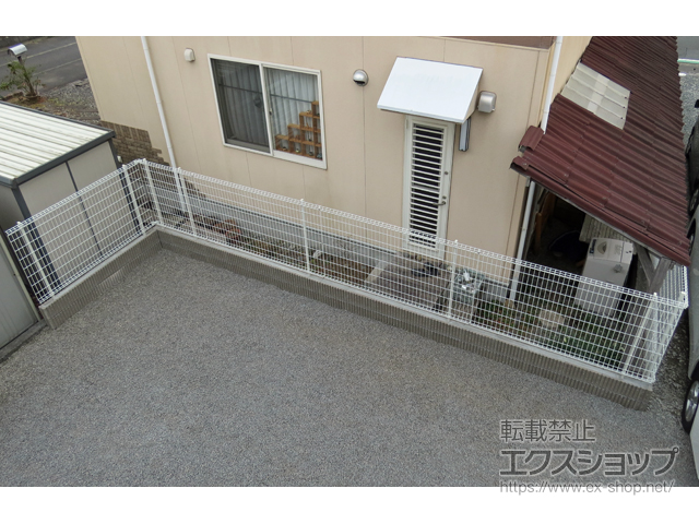 静岡県裾野市ののフェンス・柵 ハイグリッドフェンスN8型 フリーポールタイプ 施工例