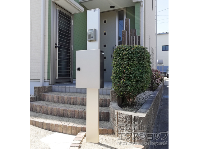愛知県豊田市のの機能門柱・ポスト シンプレオ ポストユニット 1型 #05 施工例