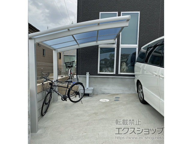 埼玉県富士見市ののサイクルポート・駐輪場 ネスカRミニ (ラウンドスタイル) 積雪〜20cm対応 施工例