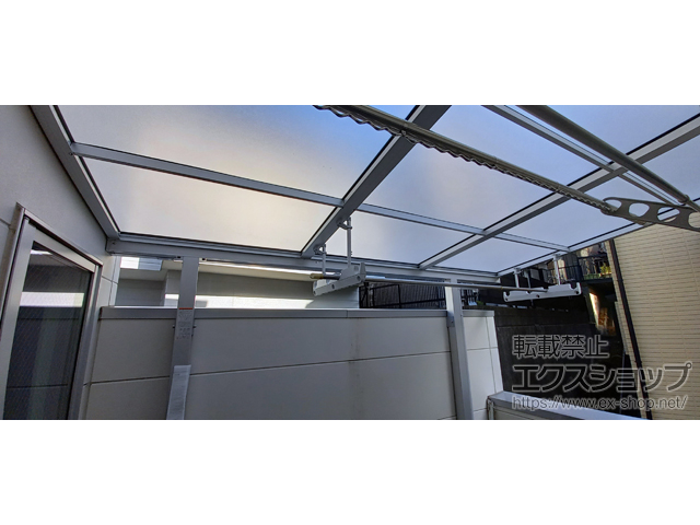 神奈川県横浜市ののバルコニー・ベランダ屋根 スピーネ F型 屋根タイプ 単体 積雪〜20cm対応 施工例