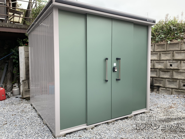 福岡県直方市のの物置・屋外倉庫 エルモ 一般型 2570×2570×2356 LMD-2525H-EG 施工例