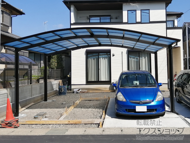 栃木県宇都宮市ののカーポート レイナツインポートグラン　積雪〜20cm対応 施工例