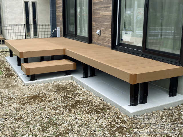 千葉県袖ケ浦市ののウッドデッキ リウッドデッキ 200 施工例