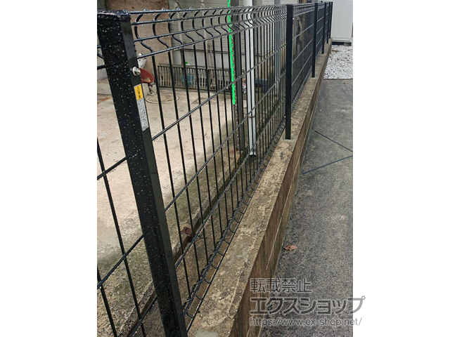 福岡県北九州市ののフェンス・柵 イーネットフェンス 3F型 自由柱施工 施工例