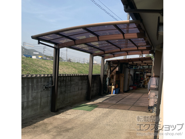 広島県福山市ののカーポート レイナポートグラン 延長　積雪〜20cm対応 施工例
