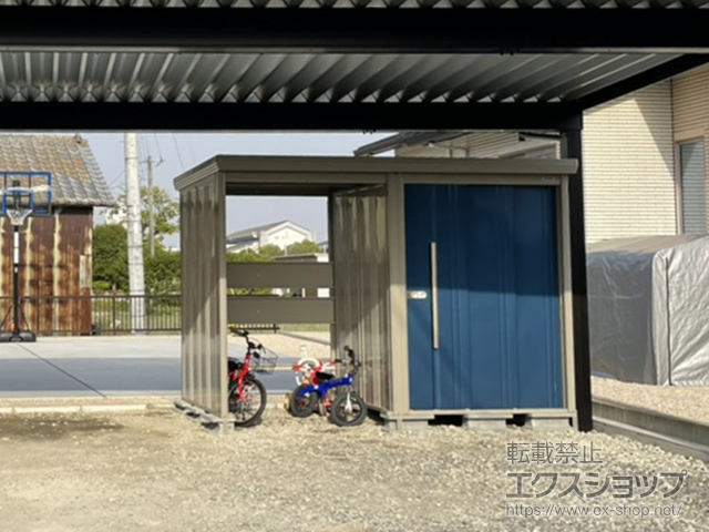 佐賀県佐賀市のの物置・屋外倉庫 Mr.ストックマン プラスアルファ 一般型 3015×1590×2110 TP-3015-DB 施工例