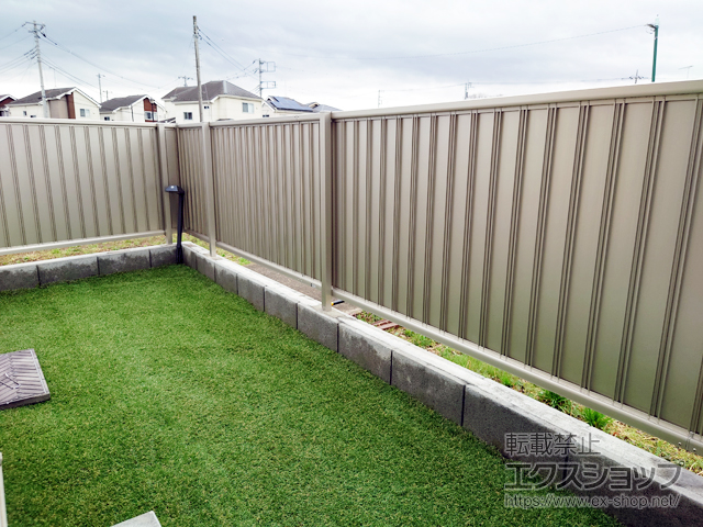 東京都青梅市ののフェンス・柵 シンプレオフェンス6型 縦目隠し・自由柱施工 施工例