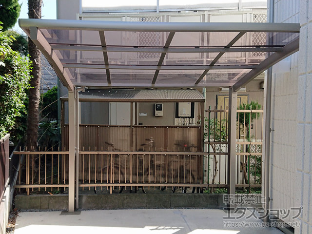 東京都葛飾区ののサイクルポート・駐輪場 ネスカRミニ (ラウンドスタイル) 積雪〜20cm対応 施工例